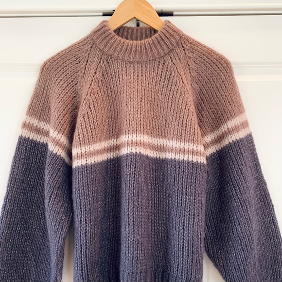 Xirena Sweater Alpaca Blend Knit Mock Neck Pullover Neutral Snowbird Size XS - Picture 3 of 9